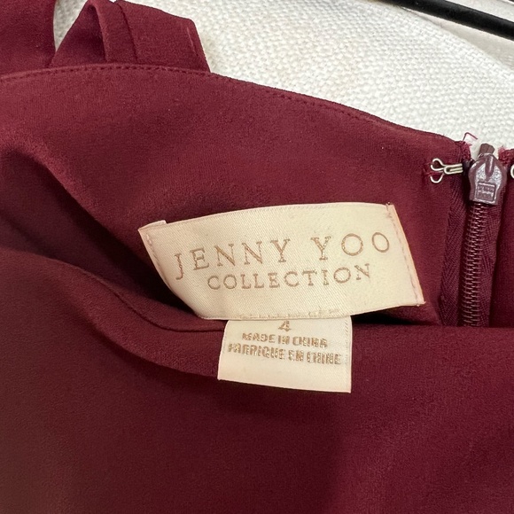 Jenny Yoo Bridesmaid Dress Jenner in Hibiscus (Burgundy) - Picture 4 of 6